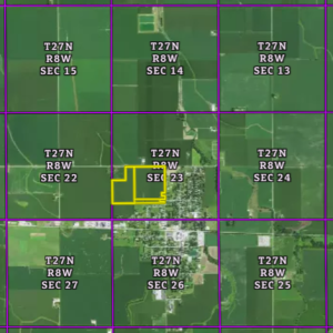 95 +- Acre Farm Auction, Newton County, Indiana TRS map